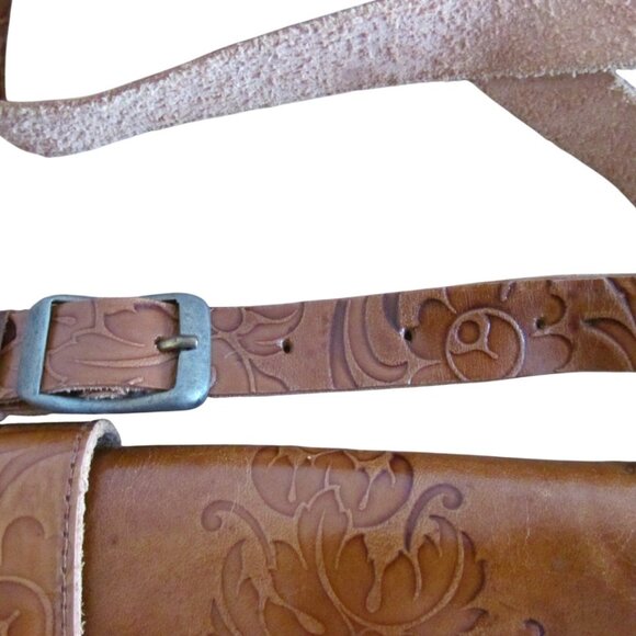 Vintage Handmade Tooled Leather Shoulder bag - Picture 7 of 8